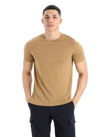Pánské Tričko Icebreaker Merino Sphere II Krátké Sleeve Hnědožlutý | CZ 1795BEXC